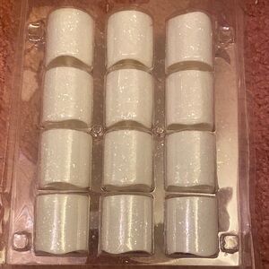 White Glitter led candles